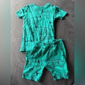 Carter's Teal Rhinos Pajama Set
